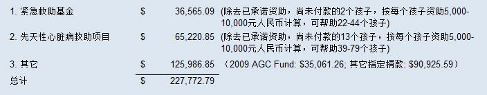 资金分配情况