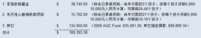 资金分配情况