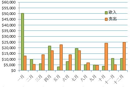 每月收支情况