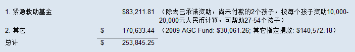 资金分配情况